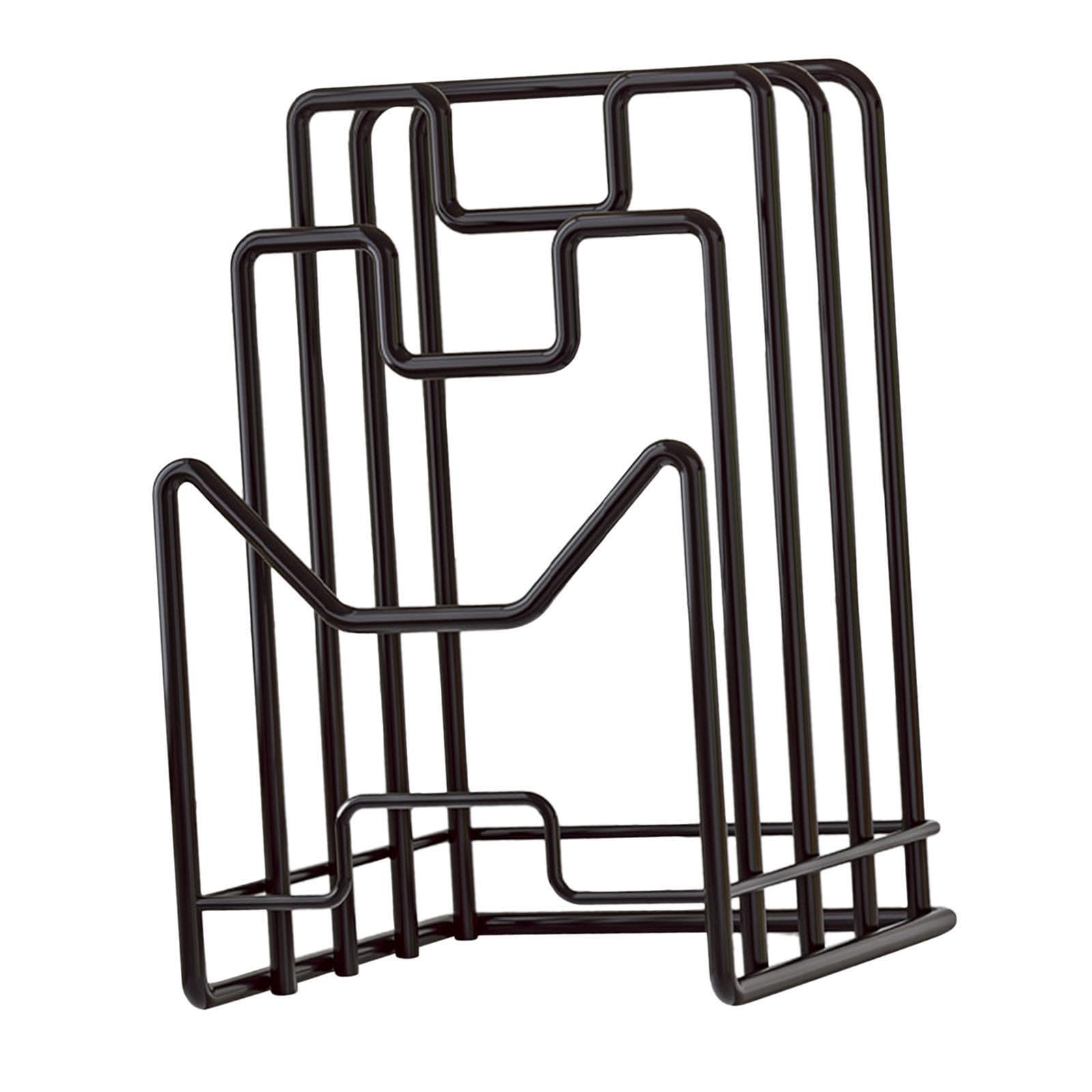 YIXANNX Durable Cutting Board Holder Stand Metal Organizer Conveniently Supports Essential Kitchenware Sturdy Pot Pan Lids Holder Kitchen Countertop Organizer