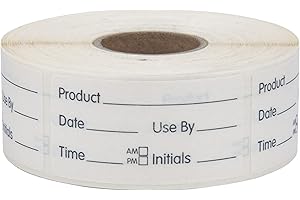 L LIKED 500 Stickers: Dissolvable Food Storage Labels for Containers (1'' x 2'')