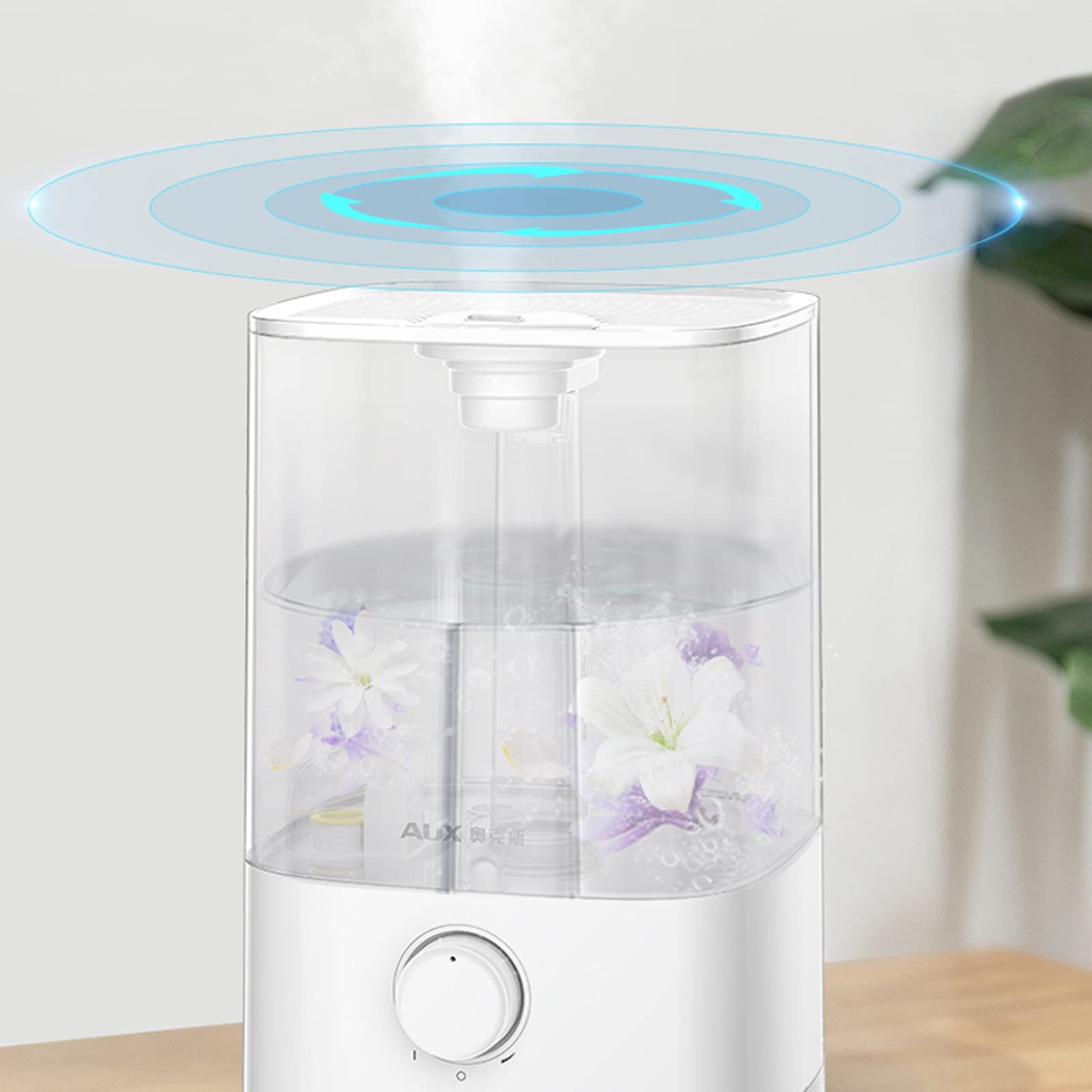 Humidificadores de Aire Humidificador, humidificadores ultrasónicos for bebés de Dormitorio Inicio, Apagado automático, Super Tranquilo Silencioso Humidificadores