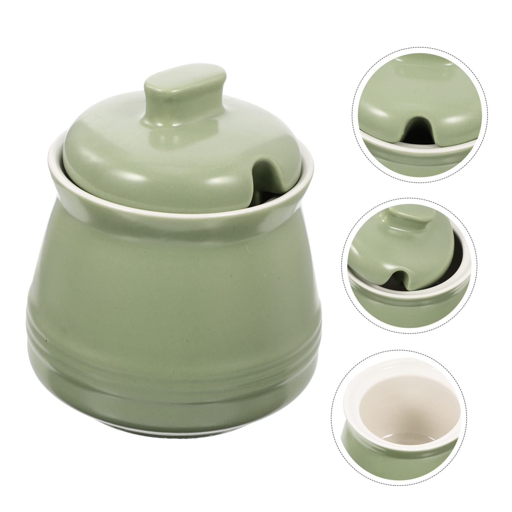 Barattoli for condimenti, vasetto for condimenti, zuccheriera, 1 set spargizucchero in ceramica spargisale portaburro con coperchio barattolo for la conservazione del sale da tavolo contenitore for sa