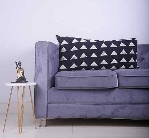 Miniatura 5 de Trade Star Funda de almohada oblonga de enfriamiento 100% de algodón, moderna y bohemia, para descanso lumbar, respaldo lumbar, estampado