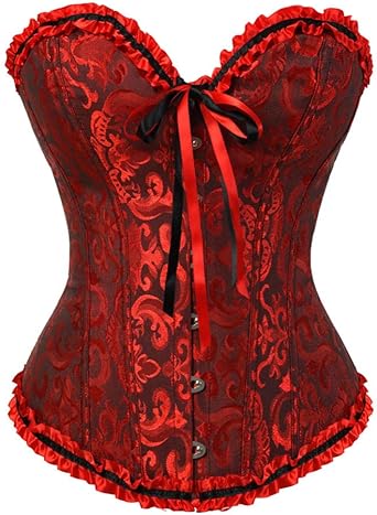 Damen Dessous Body Schwarz - Schnürbody Mit Teddy-Reißverschluss Und Spitze