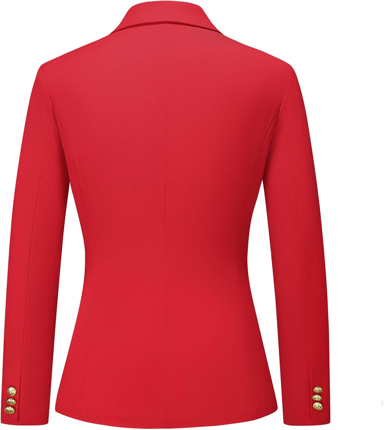 MODFUL Women's Double Breasted Blazer and Pants Set Gold Button Suit for Office Work - Image 5