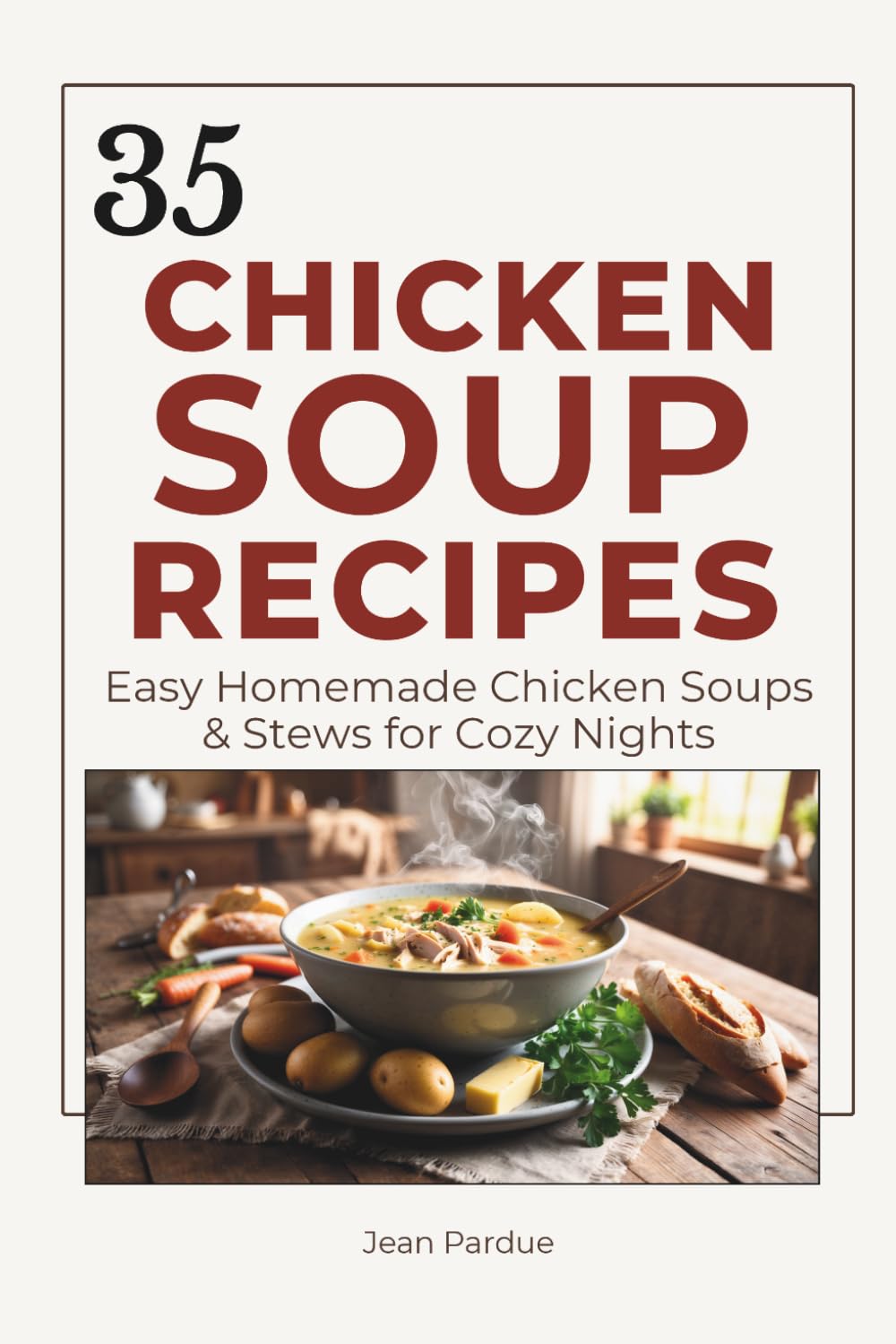35 Chicken Soup Recipes: Easy Homemade Chicken Soups, Hearty Stews, Creamy Chowders, Slow Cooker Favorites, and Cozy Comfort Food Recipes for Family Meals on Cold Nights