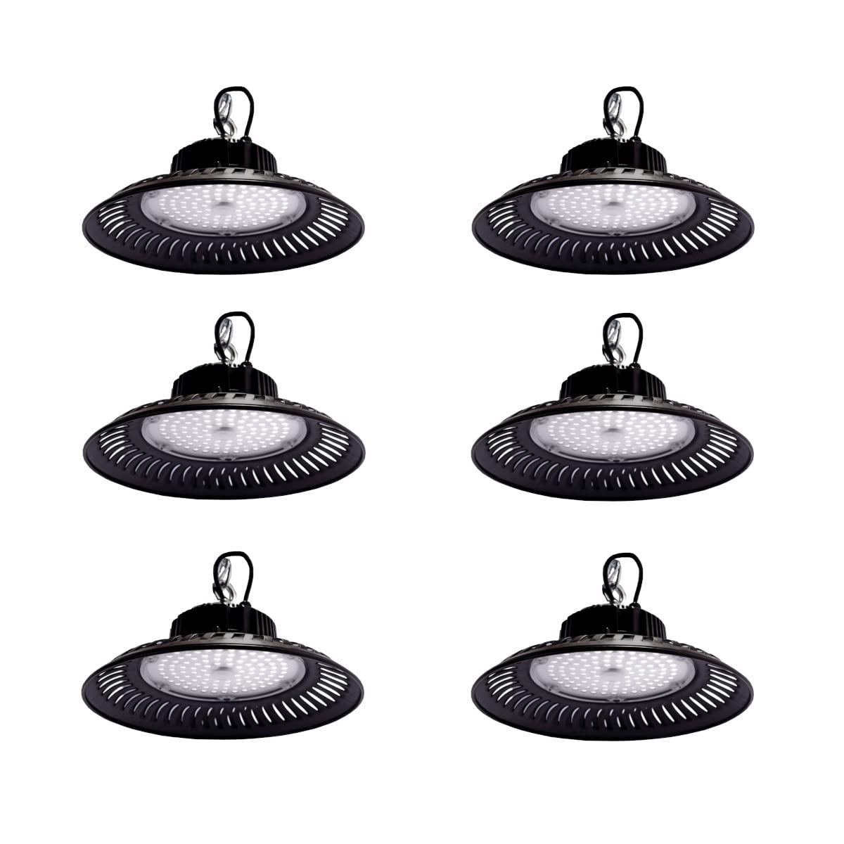 Jandei – 6x ECO Industrial UFO LED High Bay 100W (odpowiednik 750W), zimna biel 6000K, Idealne oświetlenie obiektów przemysłowych, warsztatów, garaży, sklepów. Zastosowanie wewnątrz i na zewnątrz IP65
