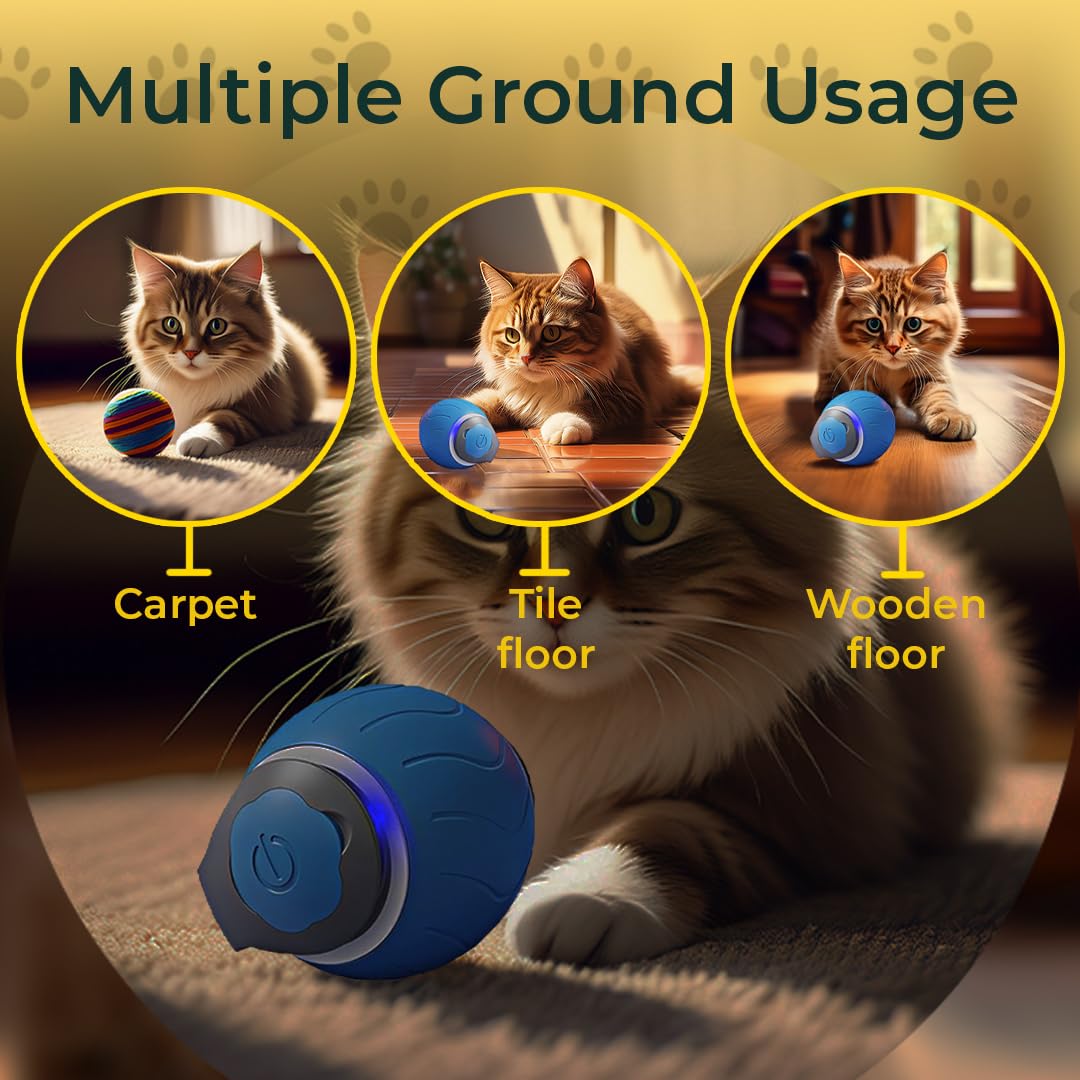Juguete interactivo para gatos, juguetes interactivos para perros, juguete automático para gatos, recargable por USB, adecuado para interiores y exteriores, juguete para perros en movimiento
