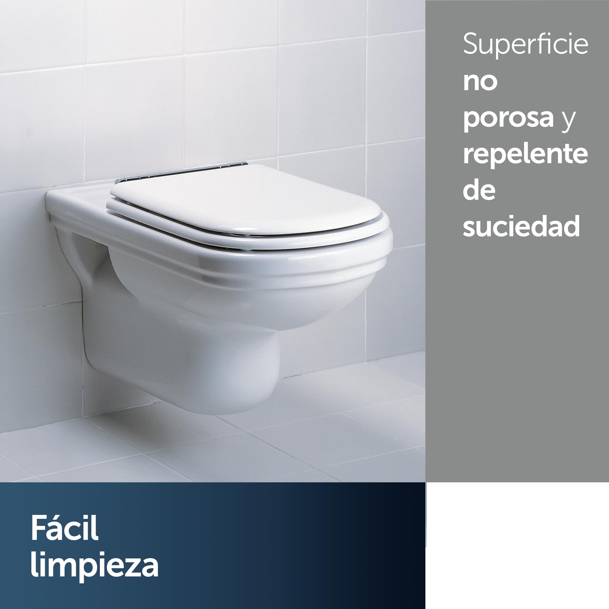 Ideal Standard Calla asiento WC, diseño plano en D – Blanco (Alpin)