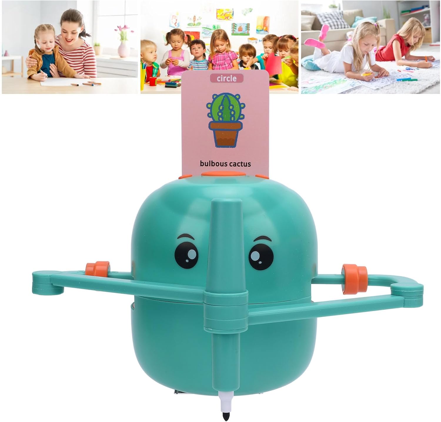 Drawing Robot for Kids,Enhances Basic Skills Interactive Educational Drawing Robot,Interactive Educational Toy,for Kids Birthday Xmas Gifts Art Learning and Hand (Light Green)