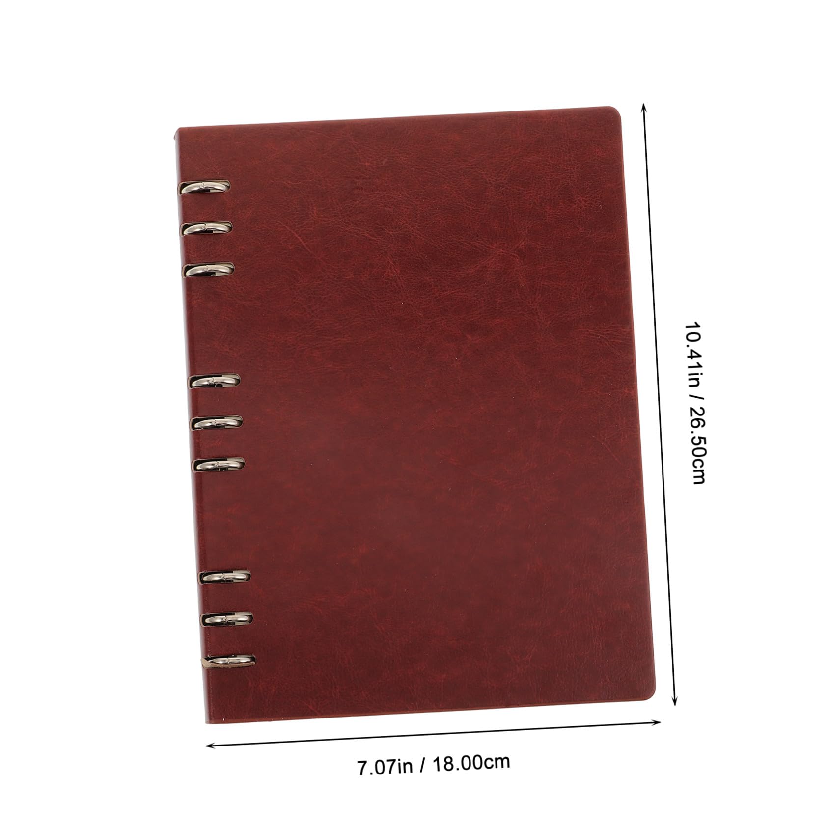 Cuaderno Ejecutivo de Tapa Dura B5 Cubierta de Cuero Marrón, Cuaderno de Oficina Anillas, Bloc de Notas Recargable para Planificación y Diario Personal