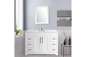 48" Freestanding Bathroom Vanity with Ceramic Sink