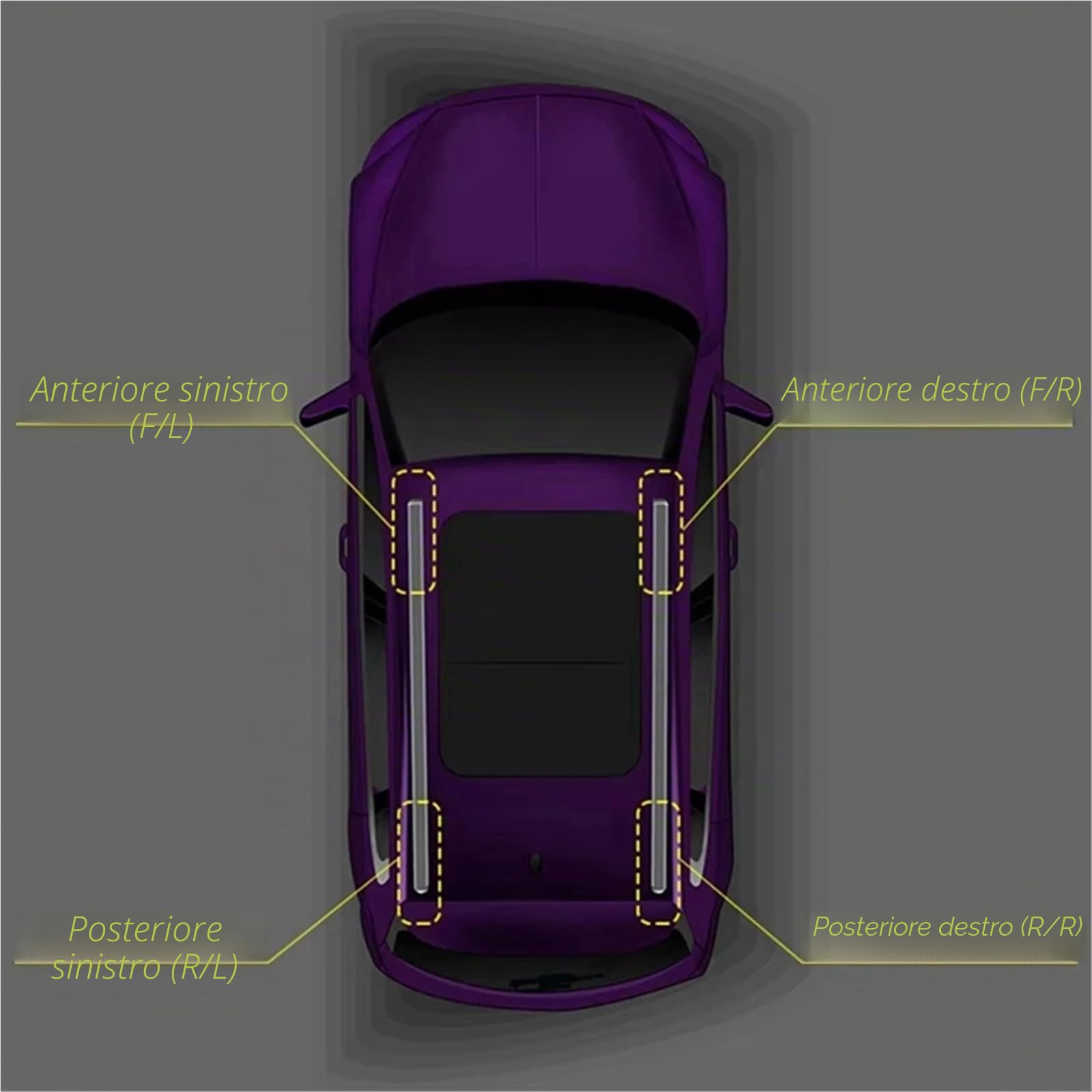Copertura per Barre Portatutto Uso adatto per Peugeot 2008 MK1 2013-2018, copertura base portapacchi Uso adatto per barre portatutto auto, copertura portapacchi-N26R(Front Right)