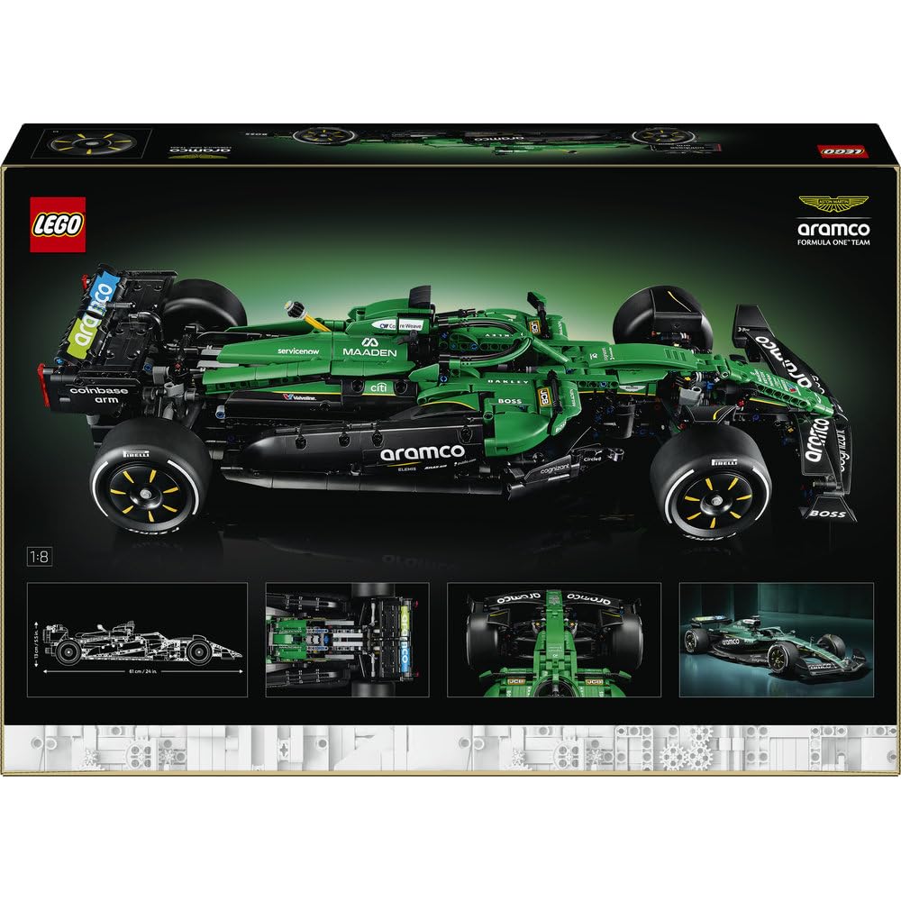 LEGO Technic Bolid F1 Aston Martin Aramco AMR25 42240 | Model wyścigowy F1, klocki konstrukcyjne Technic dla dorosłych, prezent dla fana motoryzacji, 1547 elementów