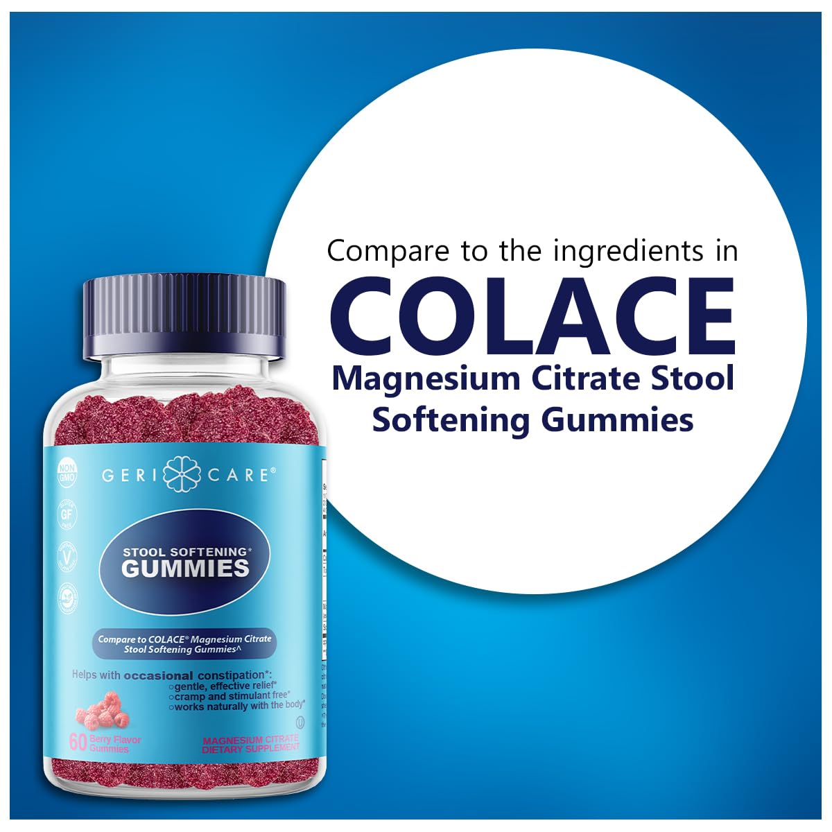 Amazon.com: GeriCare Stool Softener Gummies, Compare to Colace