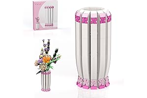 Build-Your-Own Graceful Vase, Compatible with LEGO® | For Elegant Floral Displays