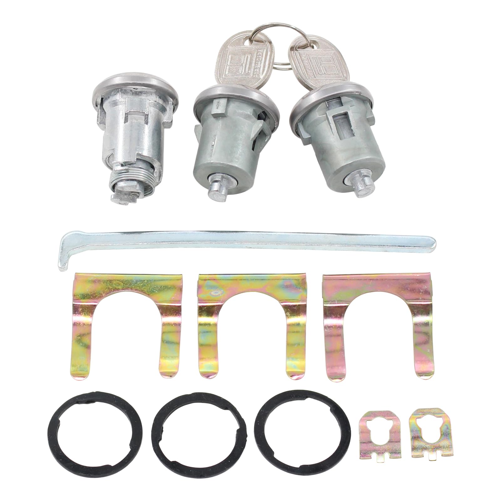 ApplianPar Door Lock Cylinder Set for Biscayne Camaro Caprice Chevelle Impala Malibu Nova Skylark Special Cutlass Bonneville Catalina Grand Am Grand Prix GTO Lemans Parisienne Tempest