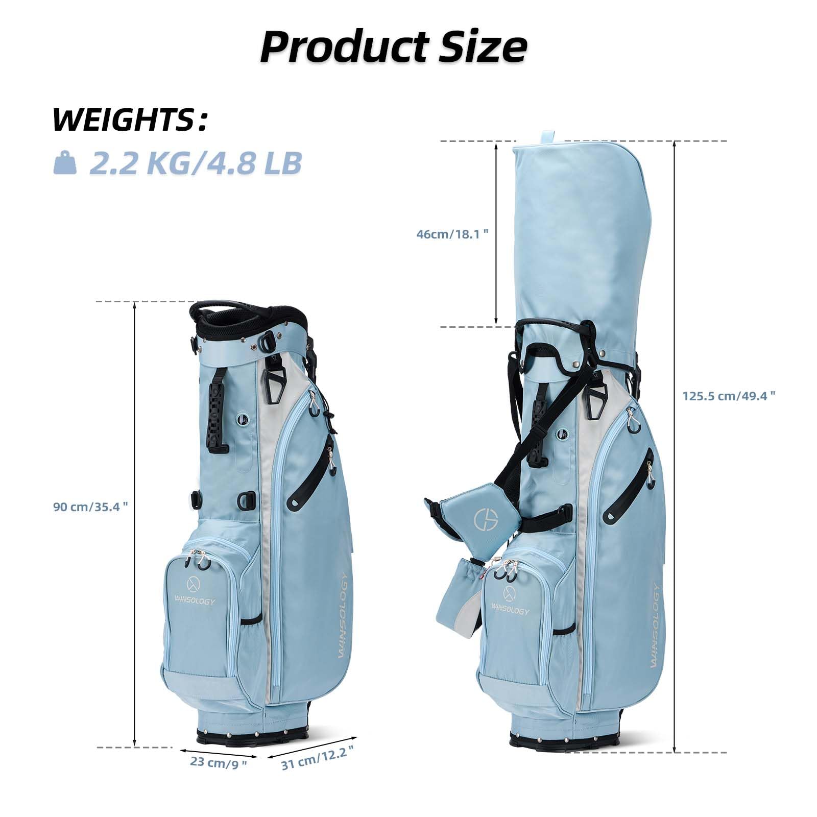 Amazon | T WINSOLOGY 軽量ゴルフスタンドバッグ 4ウェイトップ