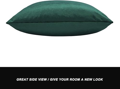 Miniatura 6 de Fundas de almohada GIGIZAZA decorativas de 20 x 20 pulgadas, fundas de almohada verde oliva suaves, fundas de almohada de terciopelo cuadradas para