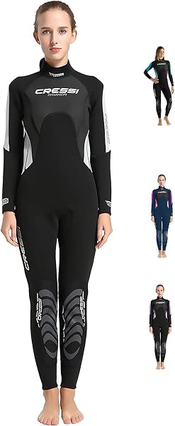 Cressi Morea Lady Monopiece Wetsuit 3 mm, Muta Monopezzo Senza Cappuccio Neoprene Ultrastretch Donna - 1