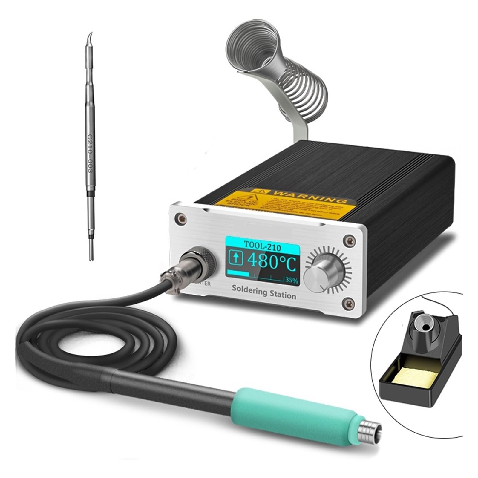 Equipo De EstacióN De Soldadura Digital, Estación De Soldadura T210, Ajuste Digital OLED, Apagado Automático, 1s-1,5s, Calentamiento Rápido, JBC 210, Herramientas De Soldadura De Reparación Microelect