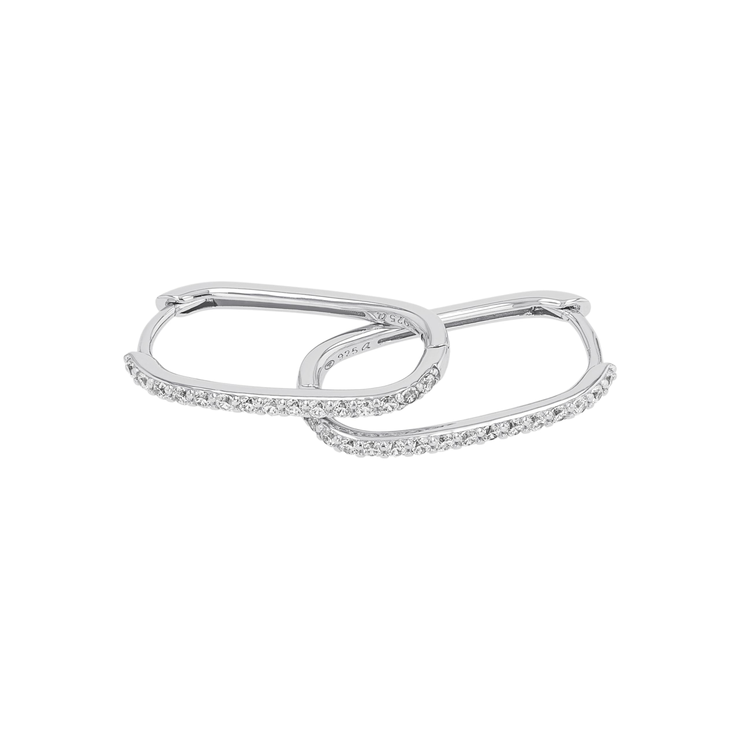 Tom Tailor Creolen für Damen, Sterling Silber 925, mit Zirkonia, 23 mm, silber, Geschenkidee, Ohrschmuck, Damenschmuck, 2100561