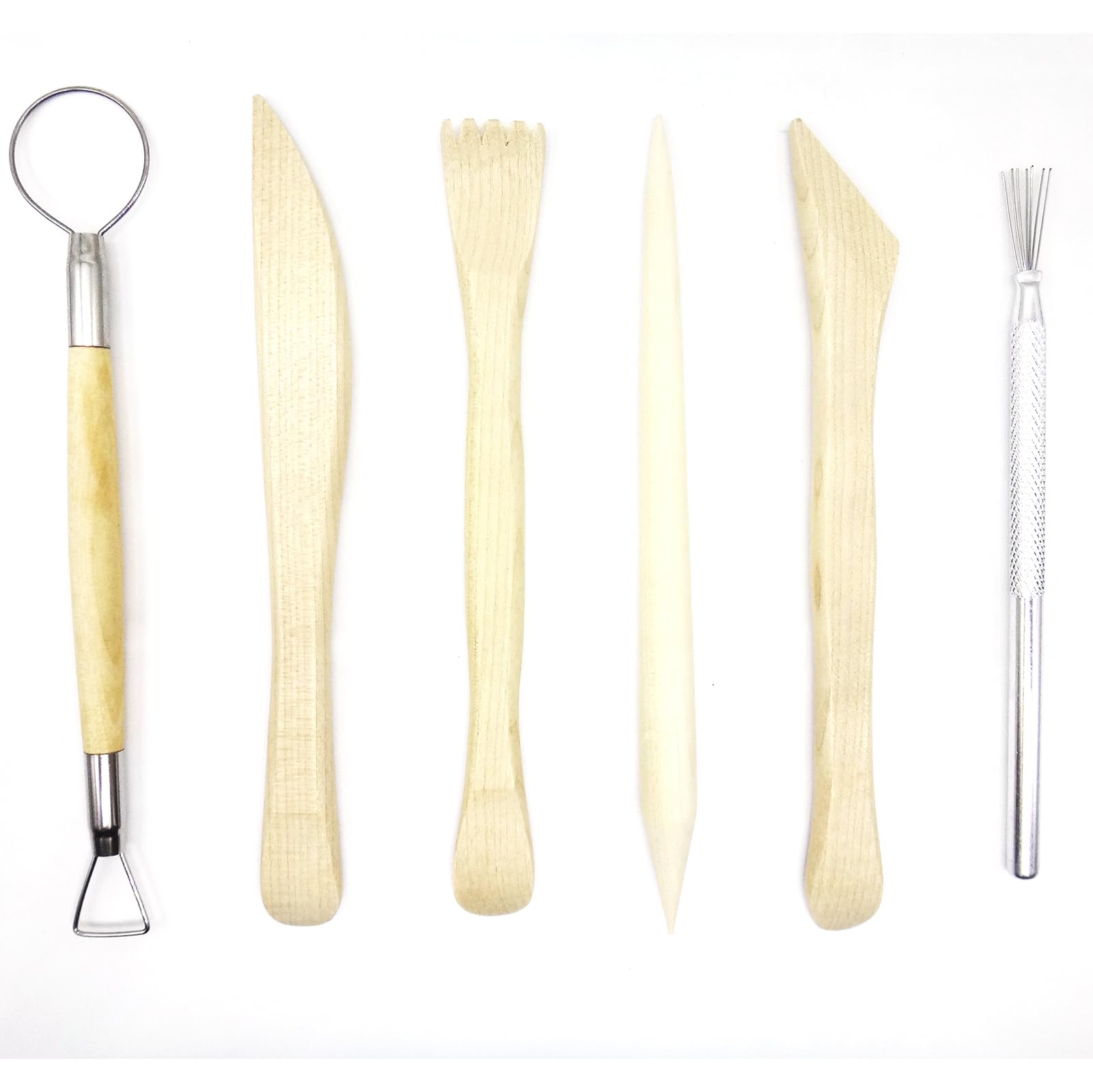 Amazon.co.jp: 粘土 ヘラ スパチュラ 粘土細工 粘土へら 木製 粘土彫刻