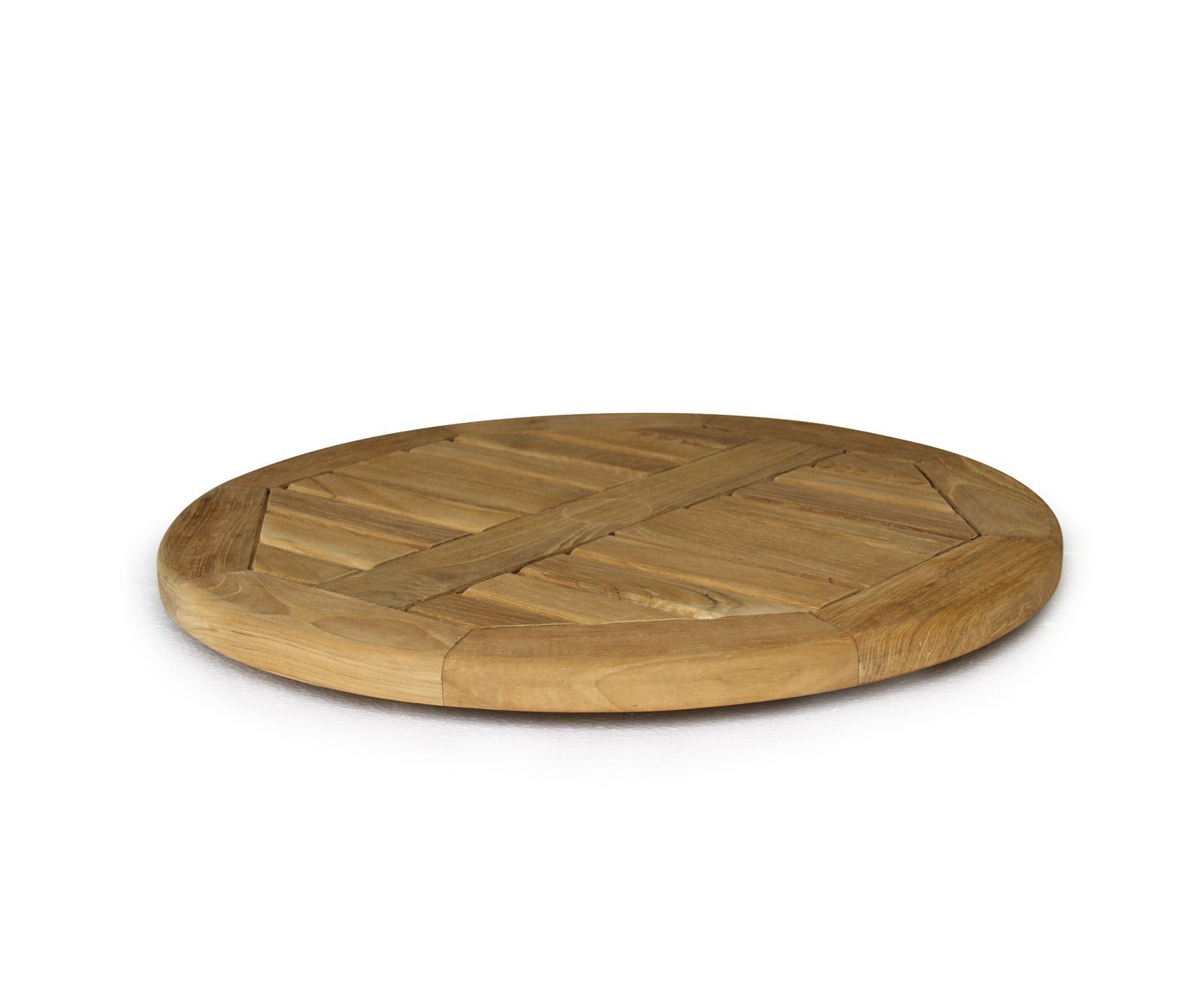 Teak 60cm Lazy Susan - Wooden Round Tabletop Turntable