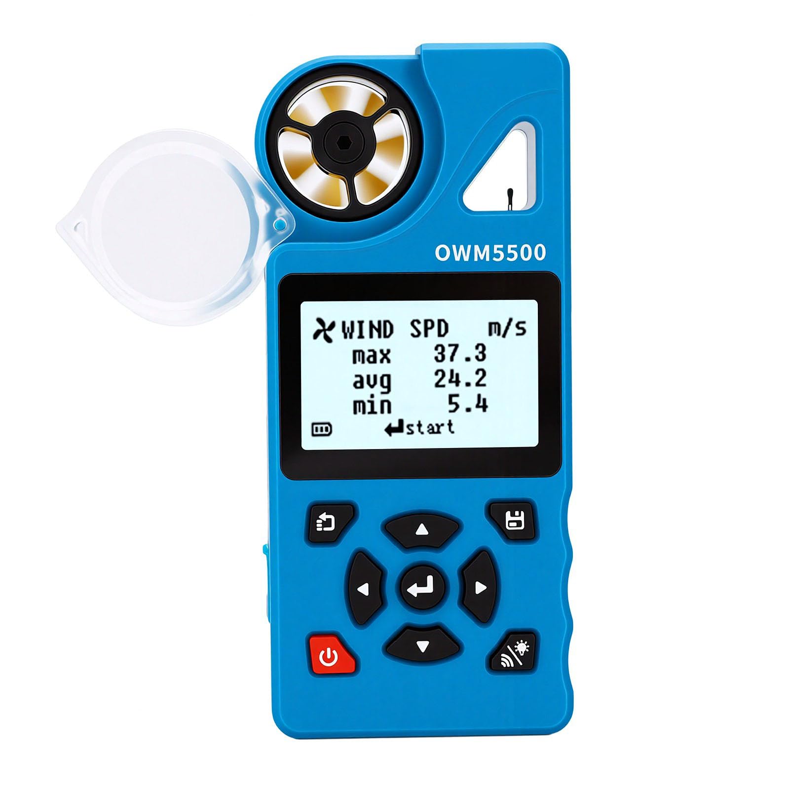 Eacam Anemómetro Digital Versátil con Control de Aplicación y Almacenamiento de 8000 Datos para Entusiastas la Vela y el Surf (OWM5500)
