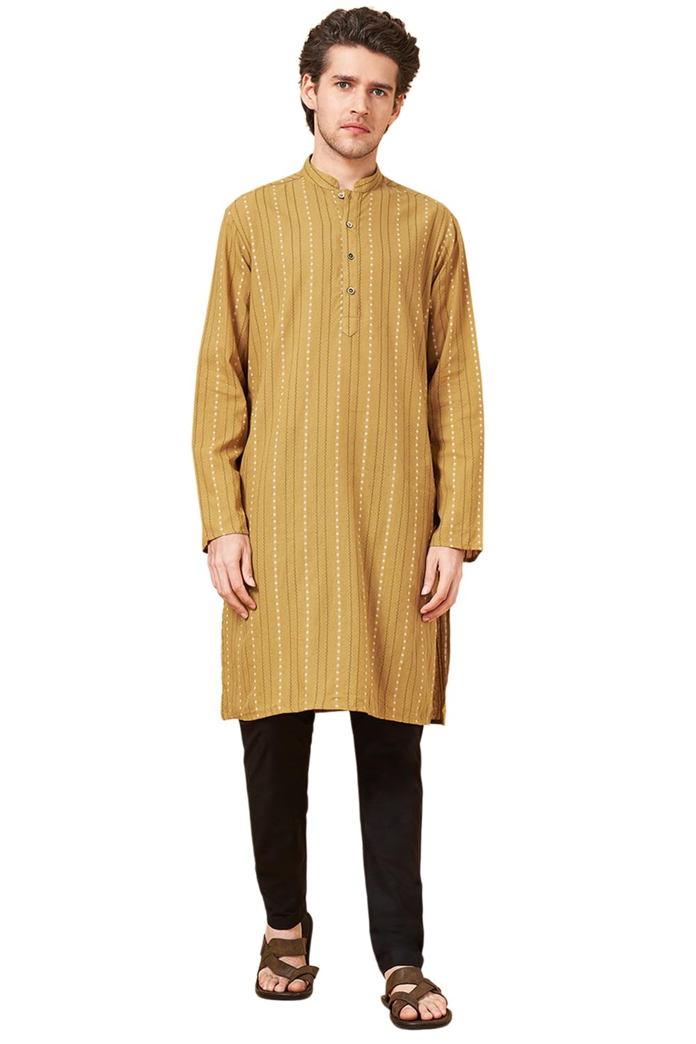 indus route by pantaloons Men's Cotton Regular Kurta-picture-21