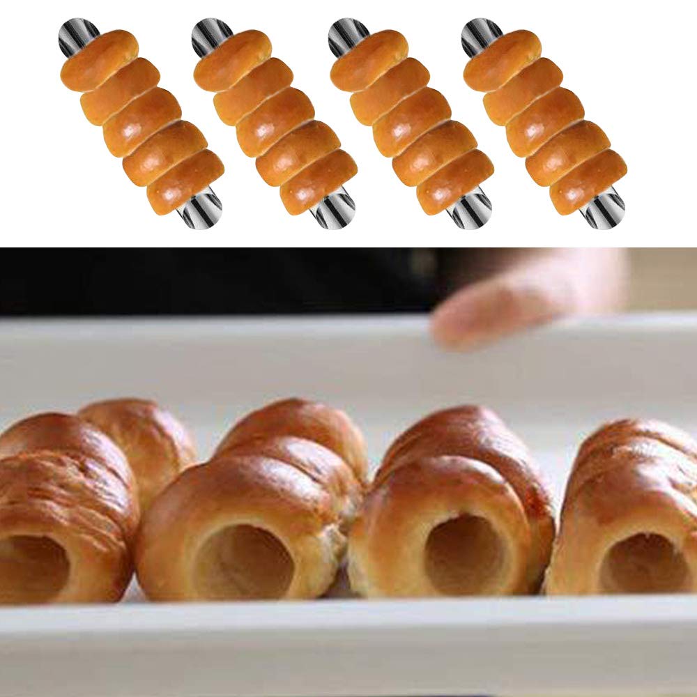 30 Stampi Per Corno Di Crema In Acciaio Inox - 12,5 Cm Per Pasticceria