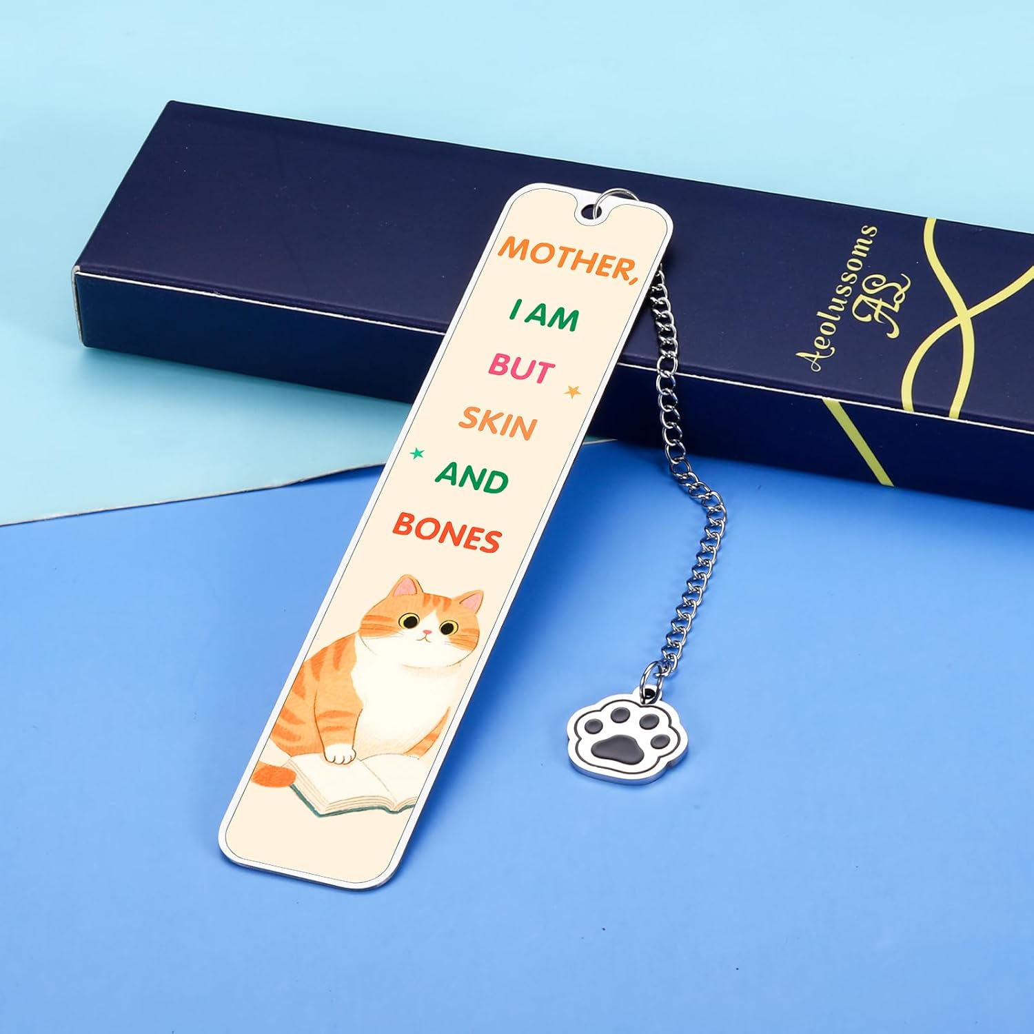 Funny Cat Bookmarks Orange Cat Mom Gifts for Women Girls Stockings Christmas Book Lover Gifts for Women Reader Book Marks for Reading Woman Cats Lovers Cute Bookmark Gift for Friends Book Accessories - Image 3