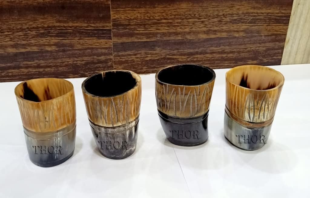 Medieval Handcrafted Viking Drinking Horn Mug Beer Glasses Authentic