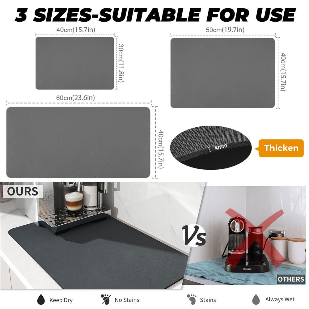 Tappetino Assorbente Odot Per Cucina – 40x50 Cm, Blu, Antiscivolo, Asciuga Rapidamente