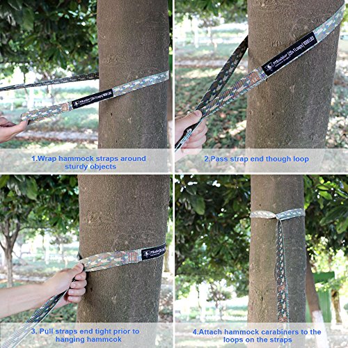 Pys Xl Hammock Straps - 10Ft Camo Tree Straps, 20+1 Adjustable Loops, 2 Carabiners Included With 1000Lbs Fit For Any Hammocks, Perfect For Hiking And Backpacking #TOP3