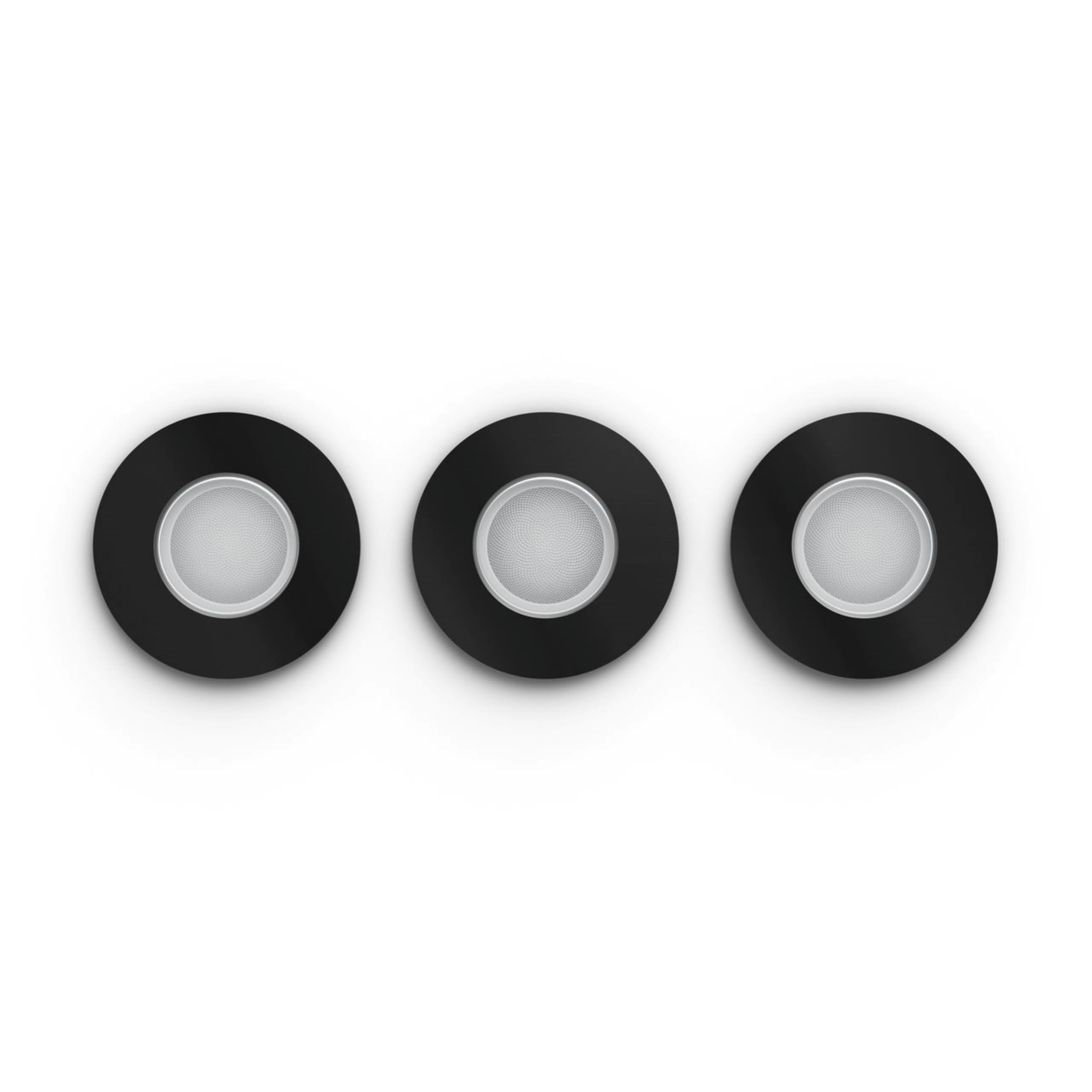 Philips Hue White&Color Ambiance, Spot Encastré Xamento, Pack de 3, Noir