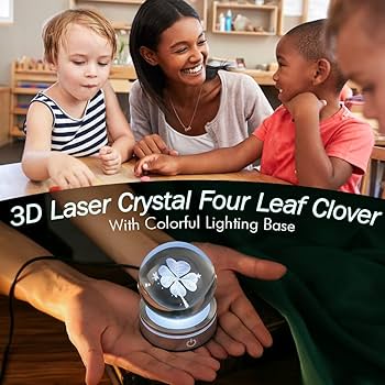 Amazon.co.jp: IFOLAINA 3D 四つ葉のクローバー クリスタルボール