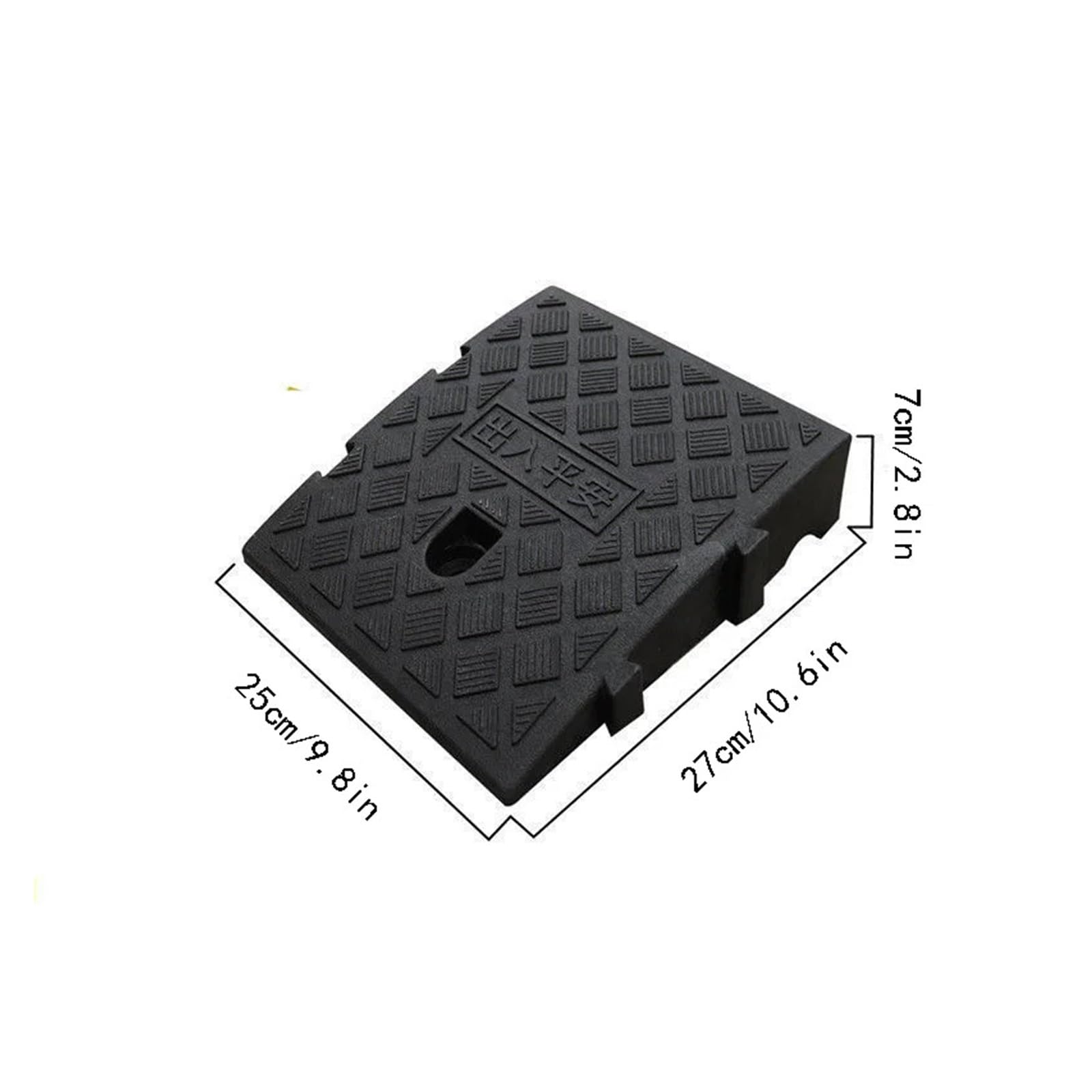 Rampa de Protección de Cable Almohadilla de rampa Pendiente Carretera plástico PVC, Amortiguador Triangular umbral Duradero, Reductor Velocidad(Black)