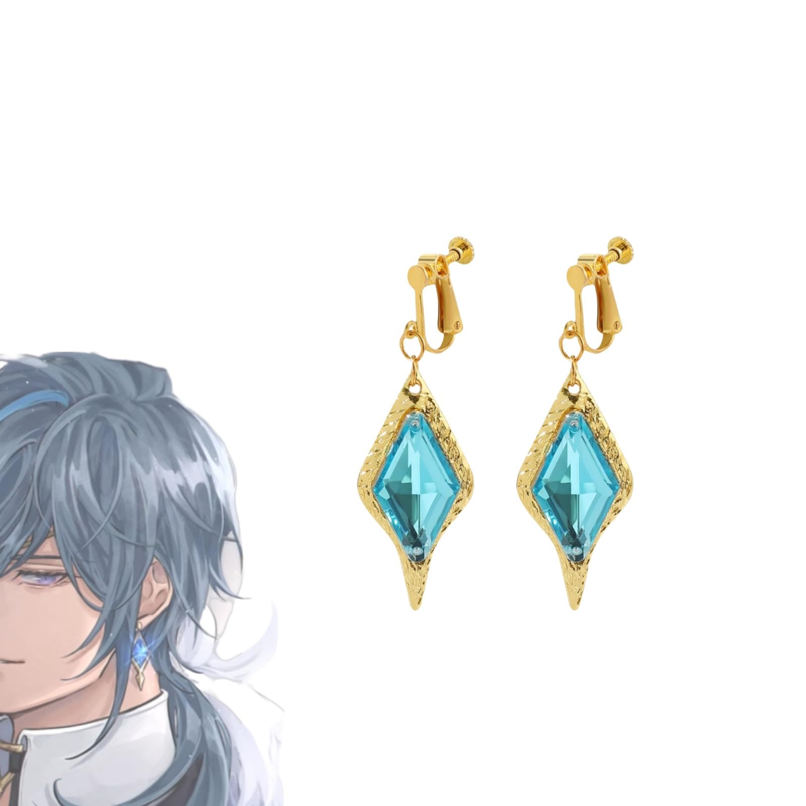 Amazon.co.jp: CHIASA 原神 周辺 ガイア・アルベリヒ イヤリング