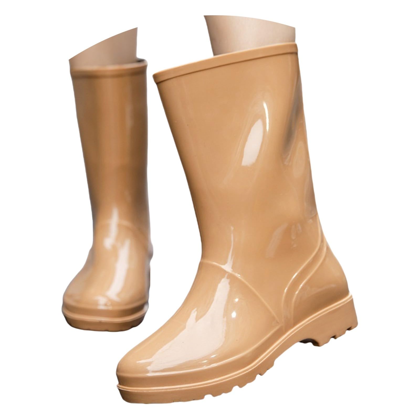 Botas de goma para mujer, botines impermeables para lluvia, antideslizantes, para jardín, Wellington, botines de goma, botas de lluvia para exteriores, botas de lluvia de media altura