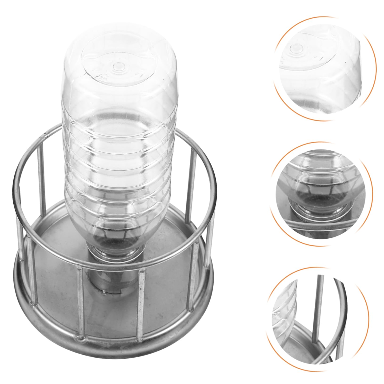 INOOMP 5piezas Alimentador De Agua para Mini Comedero De Acero Inoxidable para Reptiles Plato De Alimentación Duradero y Práctico para Terrarios y Acuarios