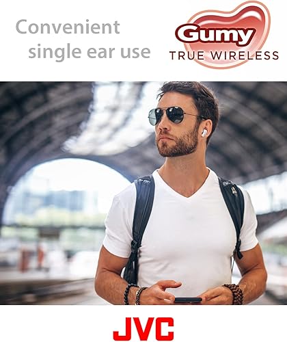 Miniatura 3 de JVC Auriculares inalámbricos Gumy, batería de larga duración (hasta 24 horas), sonido con controlador magnético de neodimio, resistencia al agua