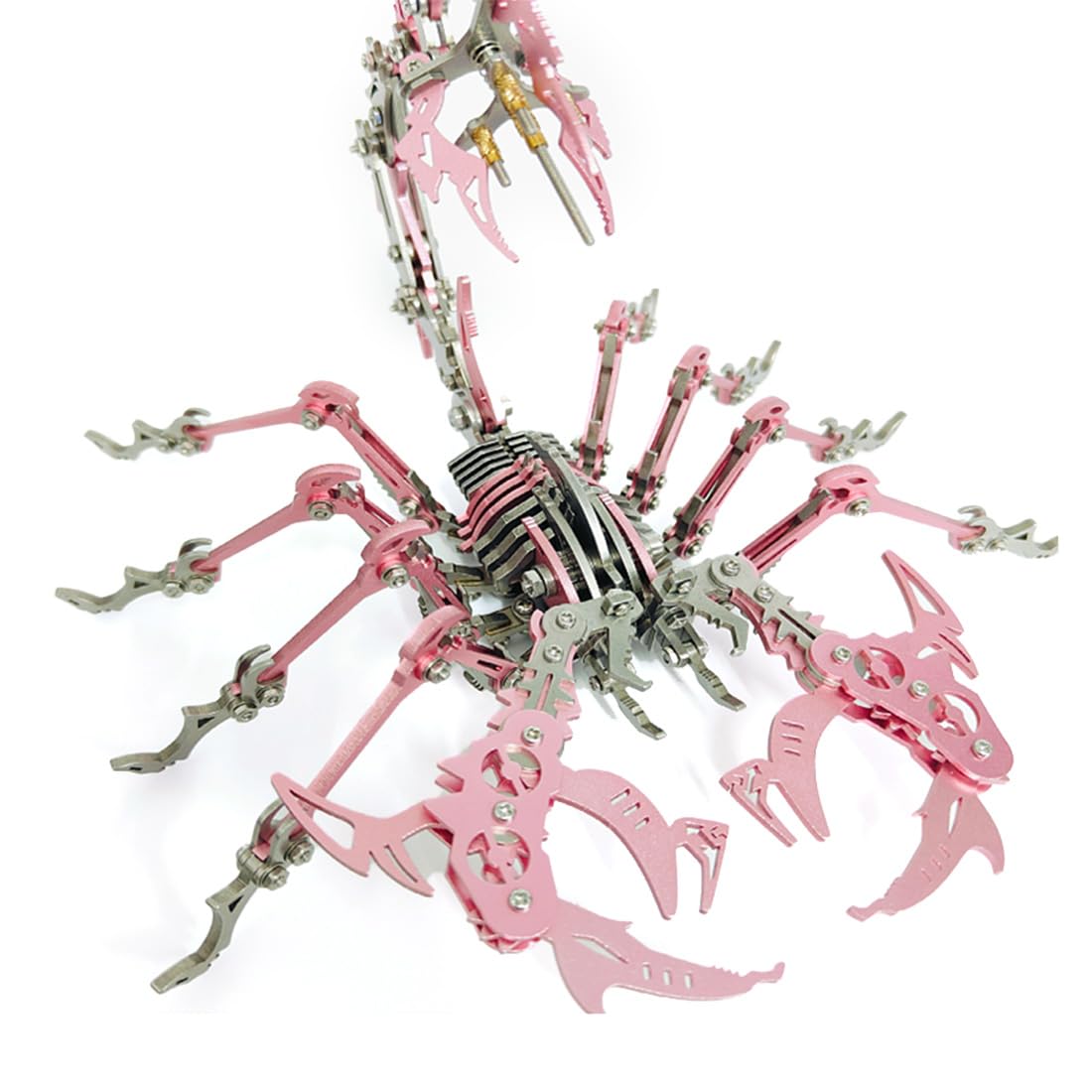 Set di puzzle in metallo 3D, 430 pezzi, set di puzzle meccanico punk corpione, modello 3D, taglio laser per adulti (rosa)