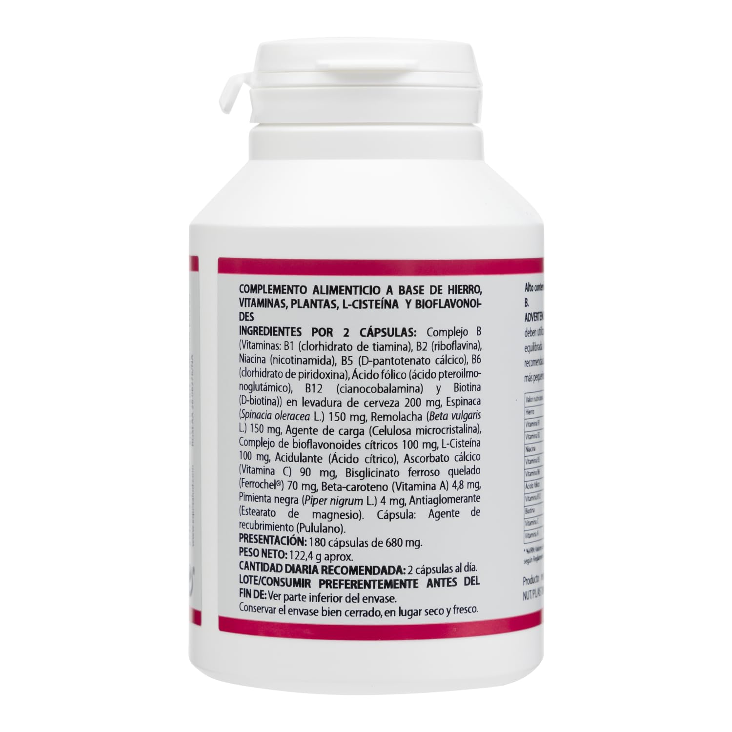Holomega Ferro Plus Equisalud, 180 cápsulas