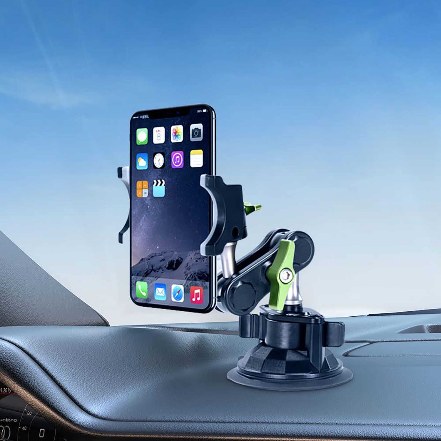 2023 Nuovo Supporto per Telefono per Auto con Rotazione a 360°, Braccio Universale con Testa a Sfera per Telefono, Supporto per Telefono a Ventosa con Braccio Magico per cruscotto dell'auto,