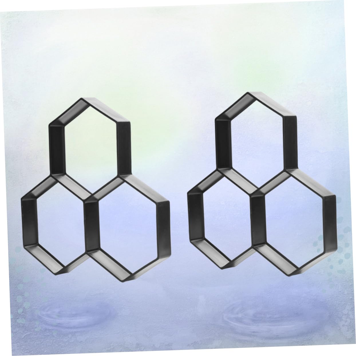 TOYANDONA Moule de Sol en Plastique Hexagonal 2Pcs Facile à Utiliser et Nettoyer pour Pavés en Ciment Jardin et Allées Extérieures