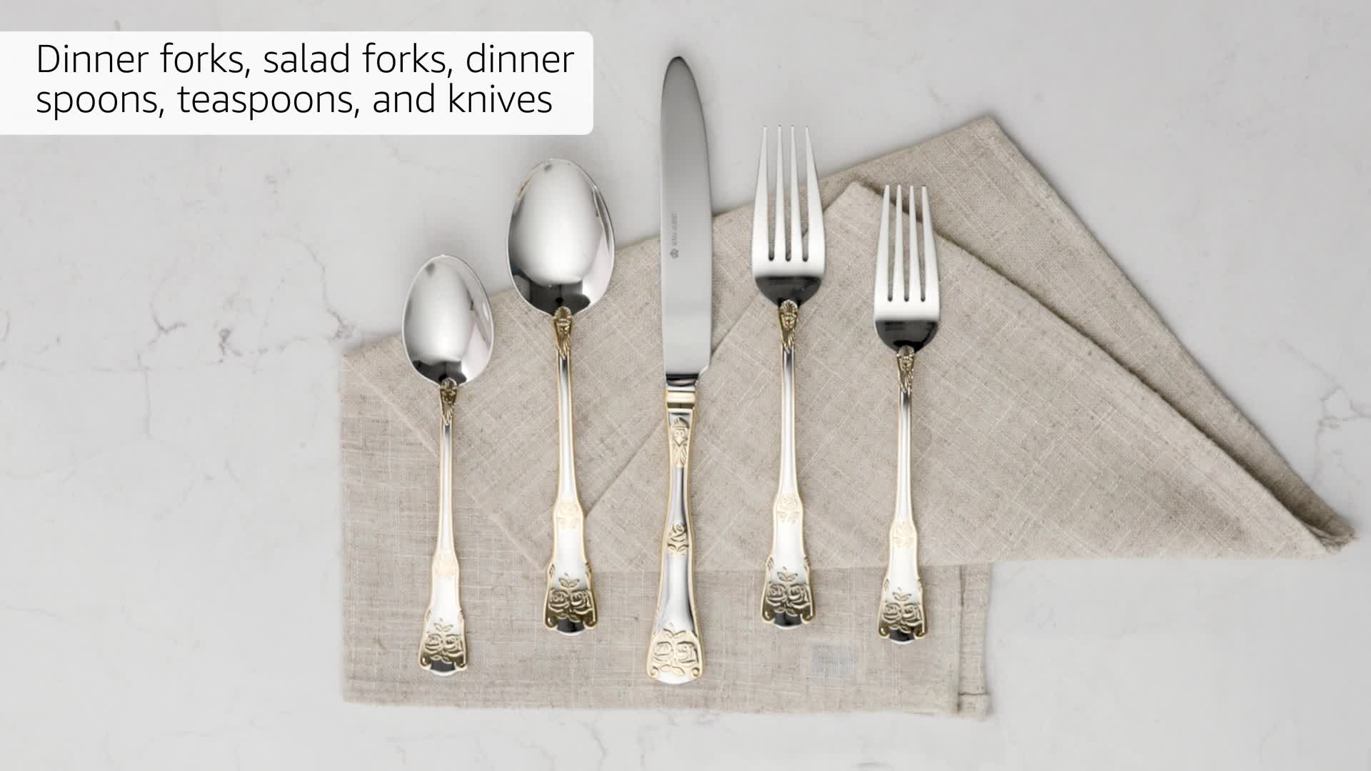 Amazon.com: Royal Albert Old Country Roses 20-Piece Flatware