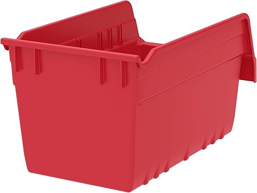 Miniatura 3 de Akro-Mils 30090 ShelfMax - Caja de almacenamiento de plástico, (12 x 6 x 6 pulgadas), color rojo, (paquete de 10)