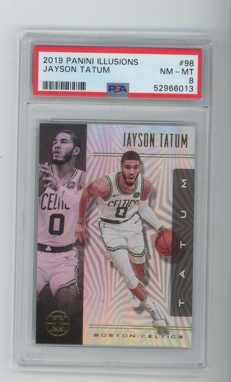 2019 Jayson Tatum Panini ILLUSIONS #98 PSA 8 NM-MT Boston Celtics NBA Basketball Graded Card