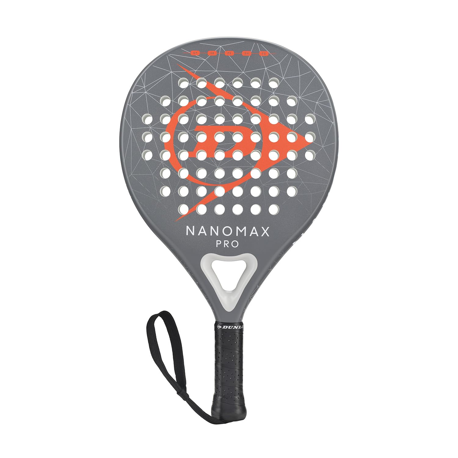 Dunlop Unisex Nanomax Pro Rakieta do padla Grey/Orange/White One Size