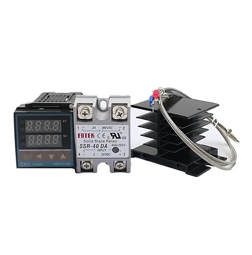 Miniatura 3 de REX-C100 Digital PID Temperature Controller Thermostat SSR Output Max.40A SSR Relay K Thermocouple Probe(C100 Set 1)