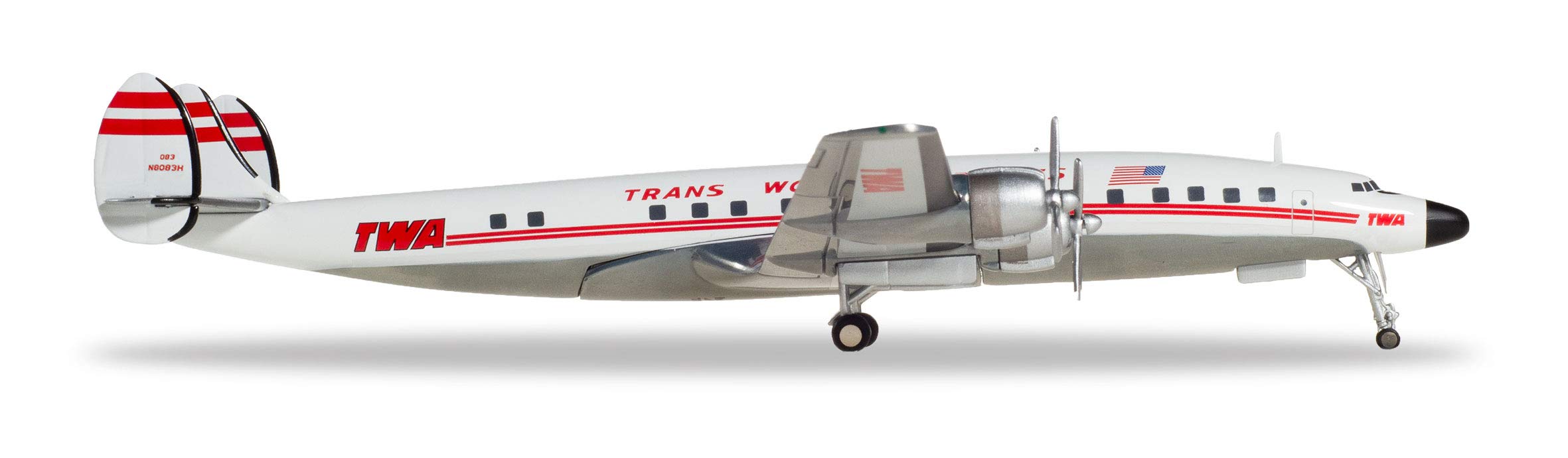 Herpa 558372-001 TWA-Trans World Airlines Lockheed, Wings/Collection Aircraft